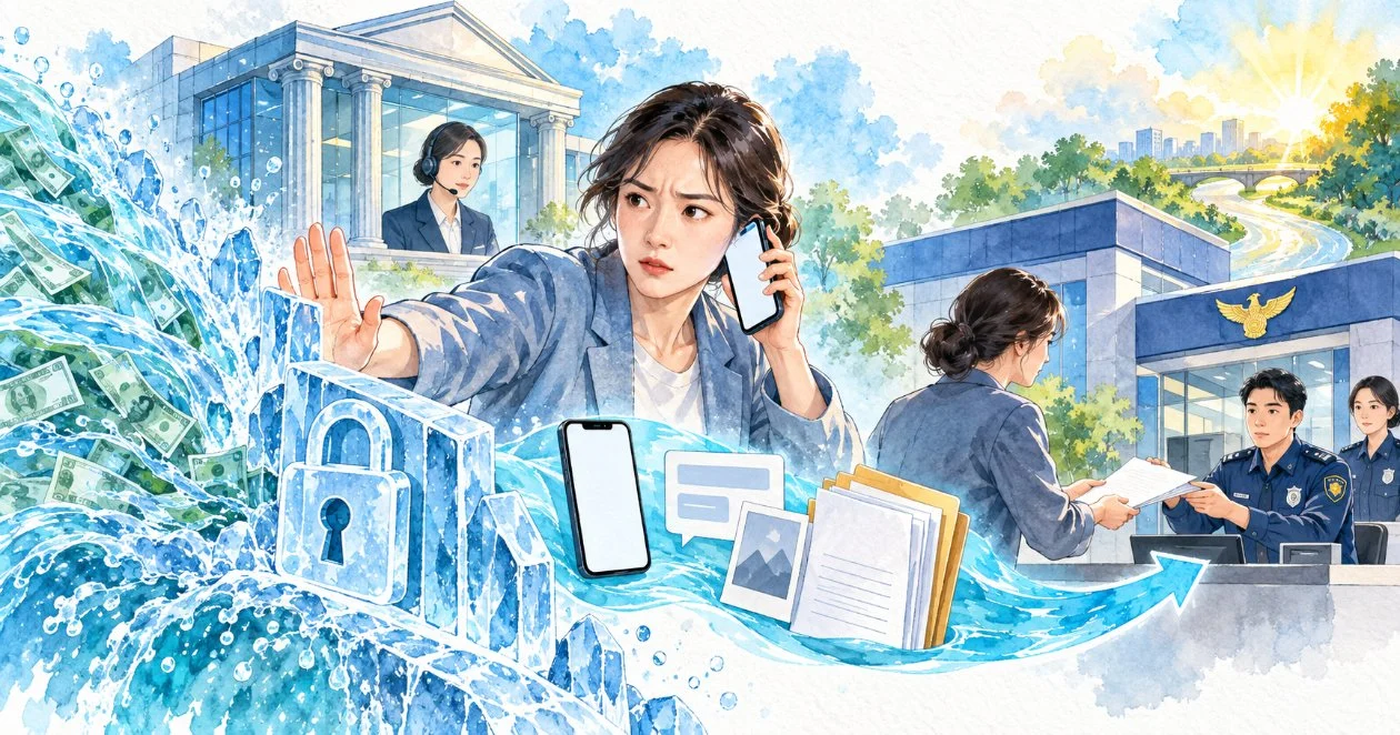 보이스피싱 대출사기 직후 해야 할 계좌 지급정지와 신고